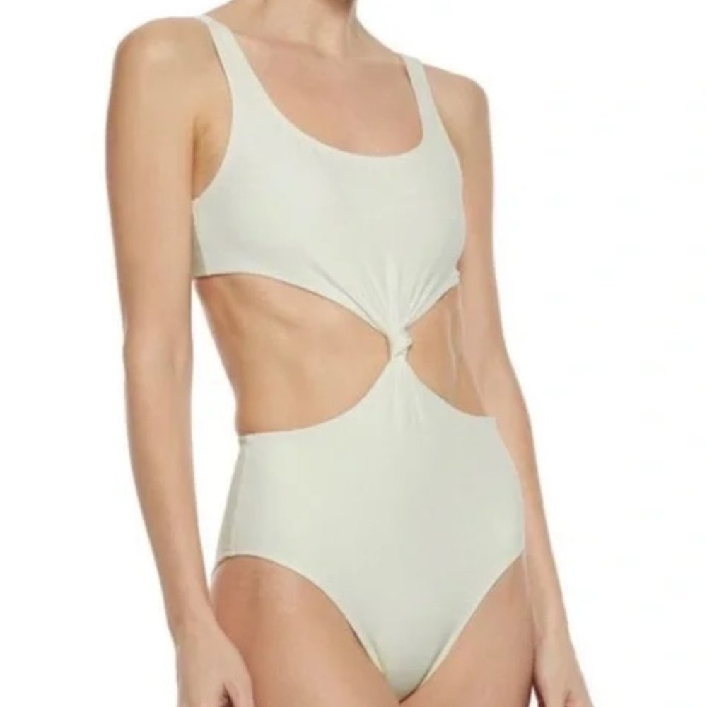 Solid & Striped Bailey Cream White One Piece Swimsuit Size Small